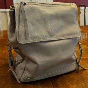 Cream leather backpack from Argentina